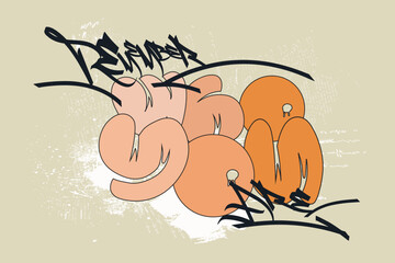 slogan graffity print with grunge brush strokes, tees, slogan art Tee, t shirt graphics print vector illustration design, Urban typography hipster street art for graphic t- shirt or sweatshirt.eps