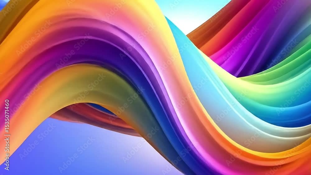 Poster vibrant abstract colorful flowing shapes 3d animation background for artistic projects
