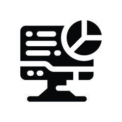 computer glyph icon. Strong and solid vector icon for websites, mobile interfaces, presentations, and visual branding. High quality and easy to edit.