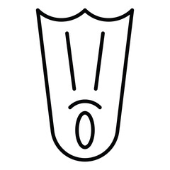 Swimming flippers icon Outline isolated logo mark © Kajal