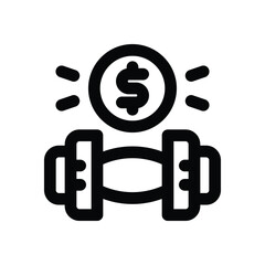 strength line icon. Clean and minimalist vector icon for websites, mobile apps, presentations, and logos. Fully scalable and customizable for any project.