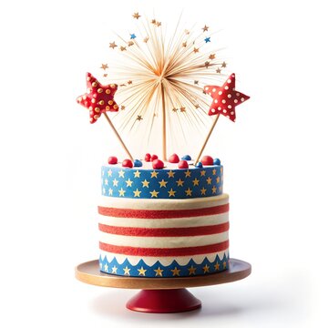 Firecracker Shaped Cake Topper on White