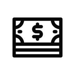 money line icon. Clean and minimalist vector icon for websites, mobile apps, presentations, and logos. Fully scalable and customizable for any project.