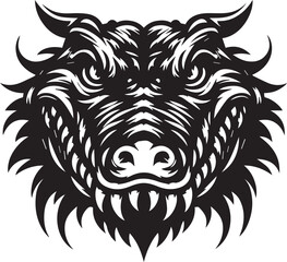 A Powerful Alligator Head A Powerful Vector Design