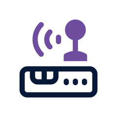 router duotone icon. Sleek and modern vector icon for websites, mobile apps, marketing materials, and corporate design. Fully scalable and ready to use.