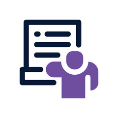 lecture duotone icon. Sleek and modern vector icon for websites, mobile apps, marketing materials, and corporate design. Fully scalable and ready to use.