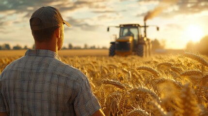 Field-crop agronomist performs his work professionally at his workplace, he loves his job very much