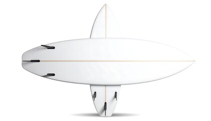 Fototapeta premium Top view of a white surfboard