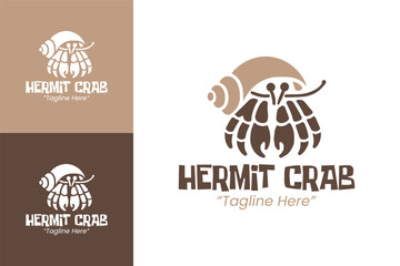 Minimalist Hermit Crab Logo for Professional Branding and Marketing