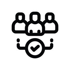 candidate line icon. Clean and minimalist vector icon for websites, mobile apps, presentations, and logos. Fully scalable and customizable for any project.