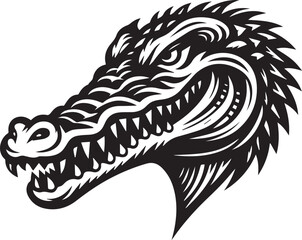 A Powerful Alligator Head A Powerful Vector Design