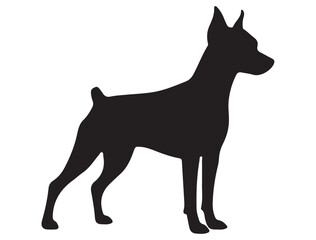 MINIATURE PINSCHER DOG SILHOUETTE
