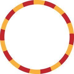 훌라후프 원형 운동기구 벡터 일러스트
