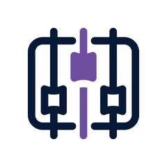 equalizer duotone icon. Sleek and modern vector icon for websites, mobile apps, marketing materials, and corporate design. Fully scalable and ready to use.