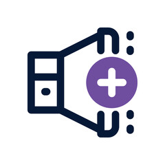 volume up duotone icon. Sleek and modern vector icon for websites, mobile apps, marketing materials, and corporate design. Fully scalable and ready to use.