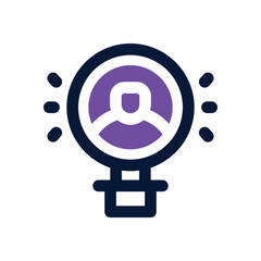 job seeker duotone icon. Sleek and modern vector icon for websites, mobile apps, marketing materials, and corporate design. Fully scalable and ready to use.