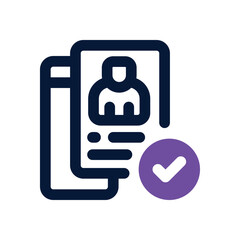 approved duotone icon. Sleek and modern vector icon for websites, mobile apps, marketing materials, and corporate design. Fully scalable and ready to use.