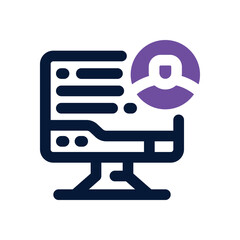 computer duotone icon. Sleek and modern vector icon for websites, mobile apps, marketing materials, and corporate design. Fully scalable and ready to use.