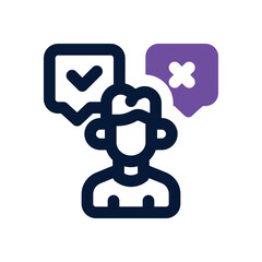 decision duotone icon. Sleek and modern vector icon for websites, mobile apps, marketing materials, and corporate design. Fully scalable and ready to use.