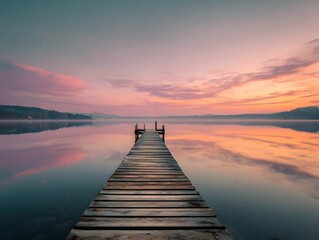 pier at sunset