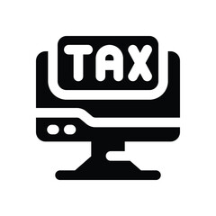 computer glyph icon. Strong and solid vector icon for websites, mobile interfaces, presentations, and visual branding. High quality and easy to edit.