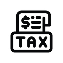 tax report line icon. Clean and minimalist vector icon for websites, mobile apps, presentations, and logos. Fully scalable and customizable for any project.