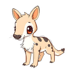 Fun Animals... Style: Fine thin line outline combined with delicate watercolor fill textures. 