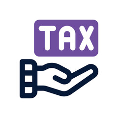 tax duotone icon. Sleek and modern vector icon for websites, mobile apps, marketing materials, and corporate design. Fully scalable and ready to use.