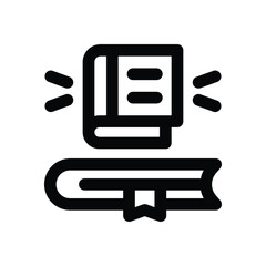 print book line icon. Clean and minimalist vector icon for websites, mobile apps, presentations, and logos. Fully scalable and customizable for any project.
