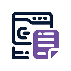 description duotone icon. Sleek and modern vector icon for websites, mobile apps, marketing materials, and corporate design. Fully scalable and ready to use.