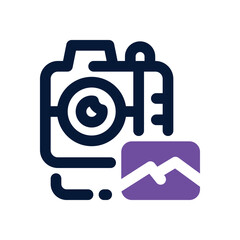 photography duotone icon. Sleek and modern vector icon for websites, mobile apps, marketing materials, and corporate design. Fully scalable and ready to use.