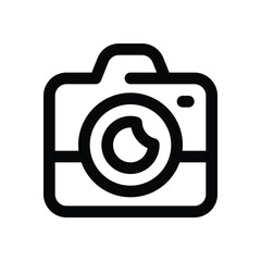 camera line icon. Clean and minimalist vector icon for websites, mobile apps, presentations, and logos. Fully scalable and customizable for any project.