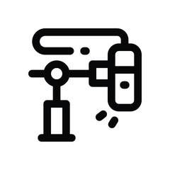 boom microphone line icon. Clean and minimalist vector icon for websites, mobile apps, presentations, and logos. Fully scalable and customizable for any project.