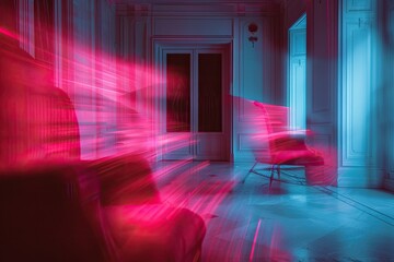 Pixel Perfect Picture of Room with Blurred Seats Arranged Neatly