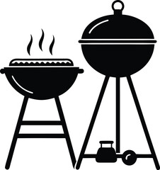 Asadores Vector Silhouette Art Icon Illustration
