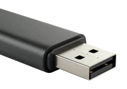 High-Resolution Close-up of a USB Flash Drive Sleek Design and Data Storage Capabilities
