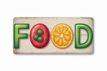 food banner isolated on white background isolated, white background