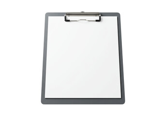 Gray Clipboard with Blank Paper  Perfect for Notes, Drawings, and Organization