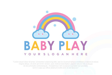 kids store logo design . vector illustration