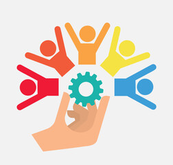 Collaborative Teamwork, Unity in Motion, Gear of Success, Cooperative Progress, Synergy in Action, Teamwork Dynamics, Strategic Collaboration, Partnership in Progress, Collective Effort, Harmonious Co