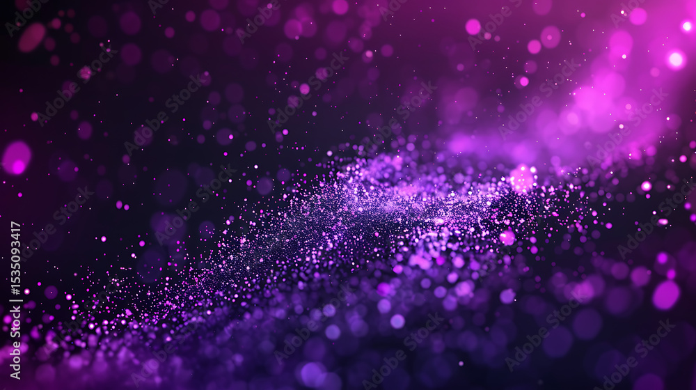Poster a mesmerizing display of purple bokeh lights and shimmering sparkles creates an ethereal and magical