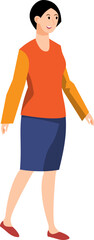 Obraz premium woman cartoon Asian character modern style avatar