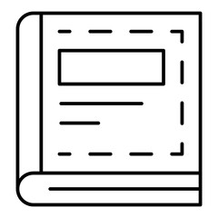 Obraz premium Book Cover line icon