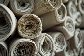 High Definition Image of Rolls of Handmade Fabric for EcoFriendly Fashion