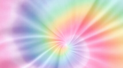 Spiral Rainbow Pastel Tie-Dye Texture Design