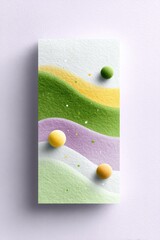Abstract Pastel Wave Background with Colorful Spheres