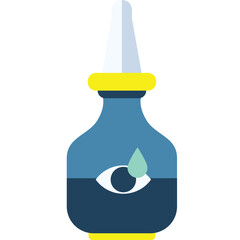 eye drop vector flat illustration
