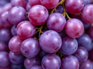 Red grapes close up view