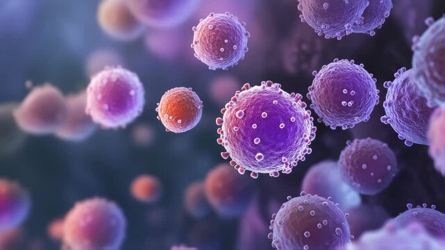 close-up of pneumonia-causing bacteria streptococcus pneumoniae