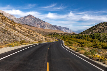 Bishop Creek Road in the Sierra Nevada Mountain Range. 
